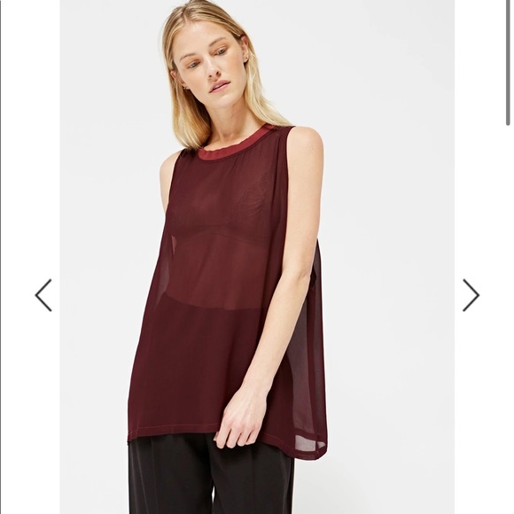 LACAUSA ‘Dad Shirt’ Sheer Tank - Olive - Picture 7 of 7